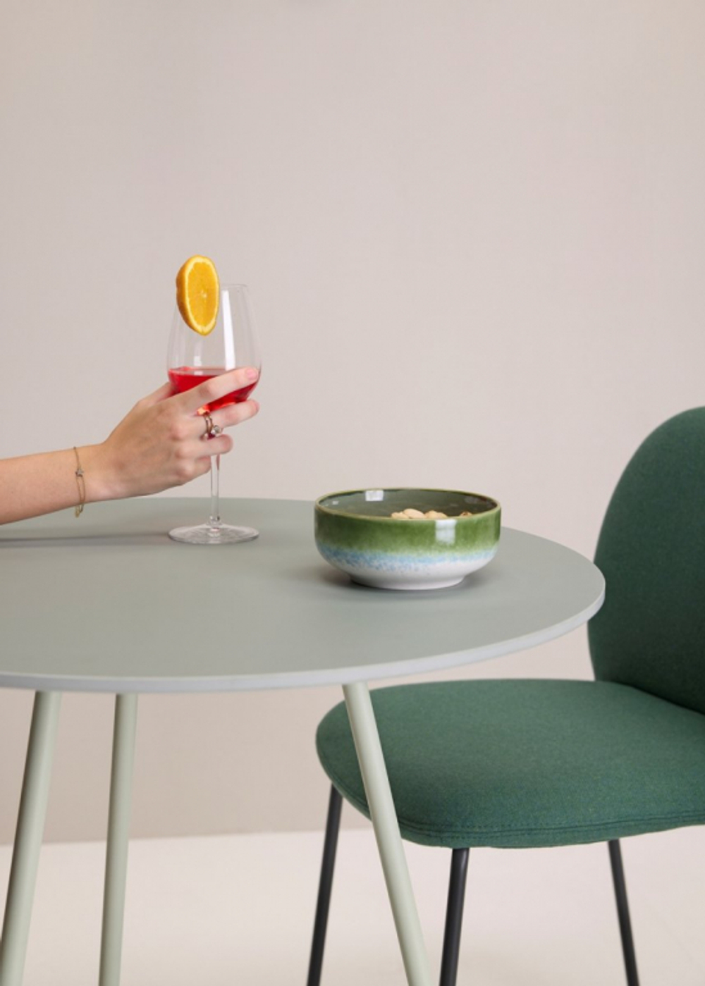 Стул с обивкой Scab Design Mentha Pop, антрацит, зеленый