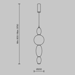Светильник подвесной светодиодный Maytoni   MOD297PL-L12BS3K