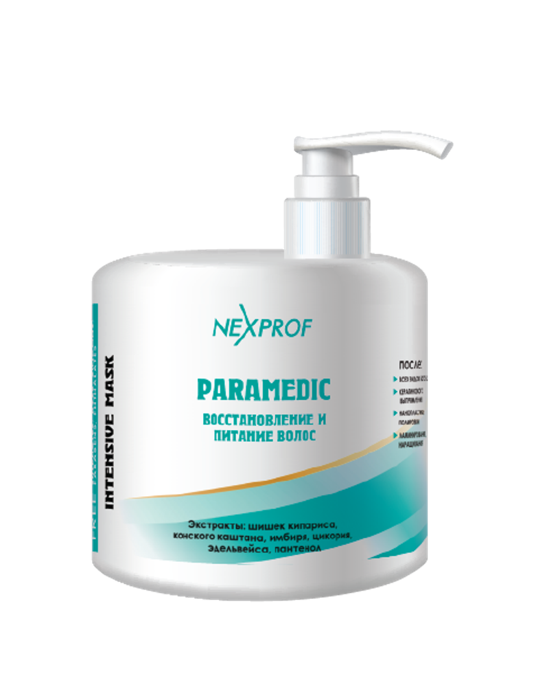 Nexxt Professional Craft Paramedic Интенсивная маска : восстановление и питание после модных процедур на волосах конский каштан) 500мл