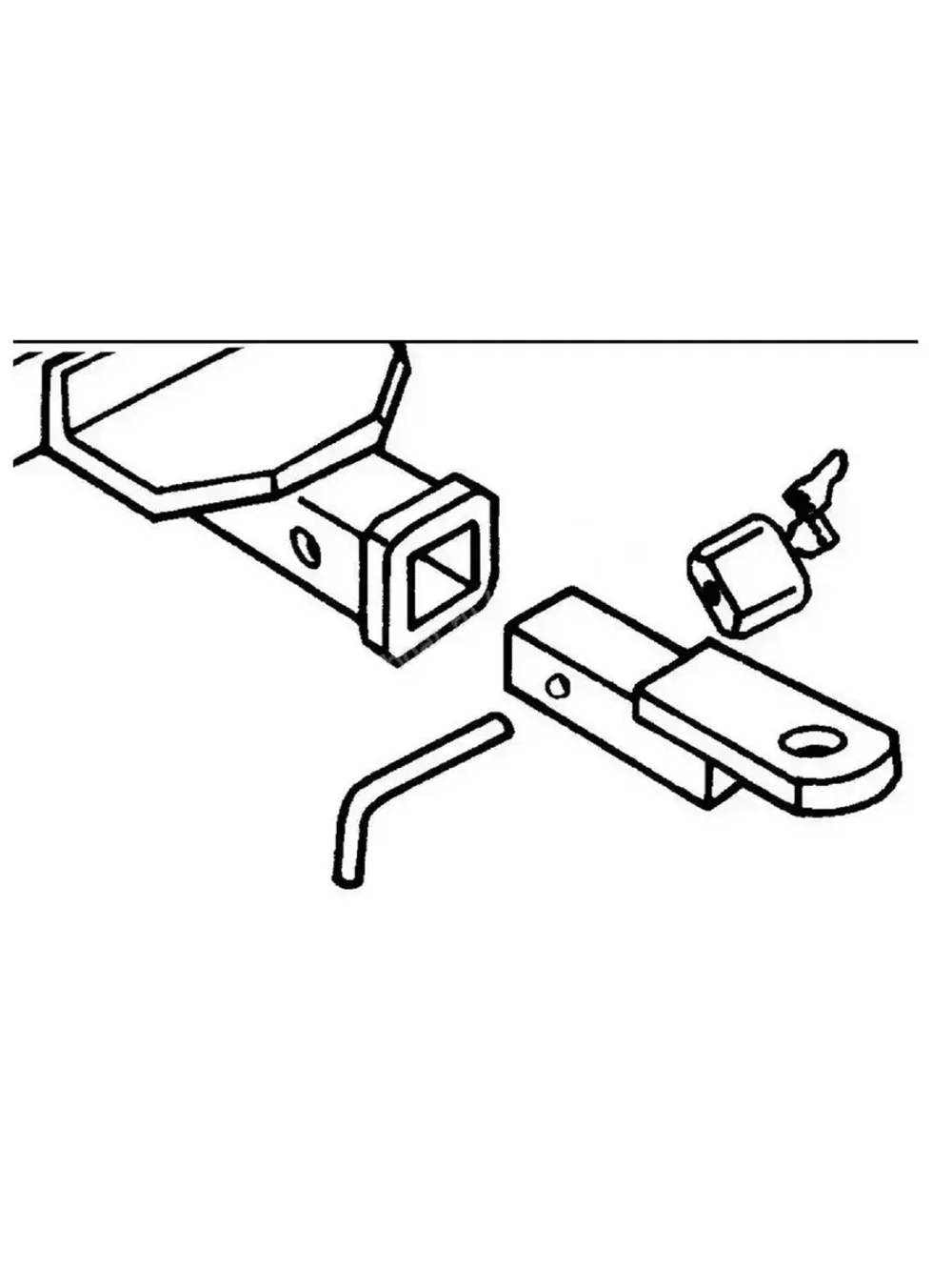 Замок для блокировки сцепного устр. трейлера 16 мм