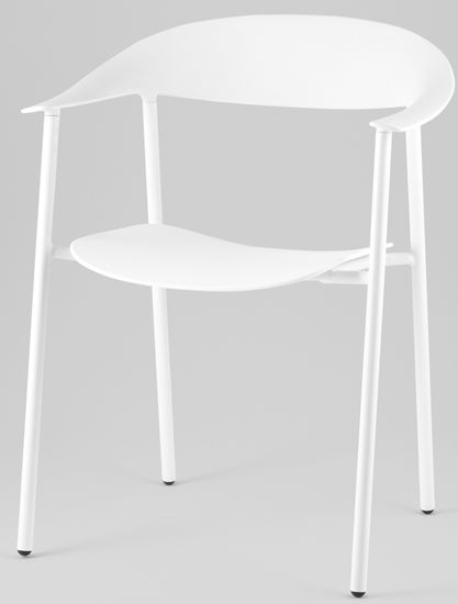 Стул Form White пластик белый c подлокотниками