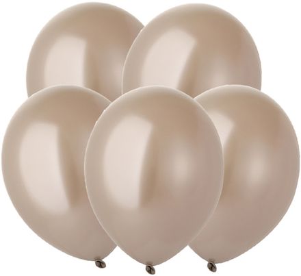 Шары "ХРОМ бежевые" 35 см (летают от 3-х дней)