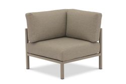 Stockholm, диван бежевый/коричневый, алюминий