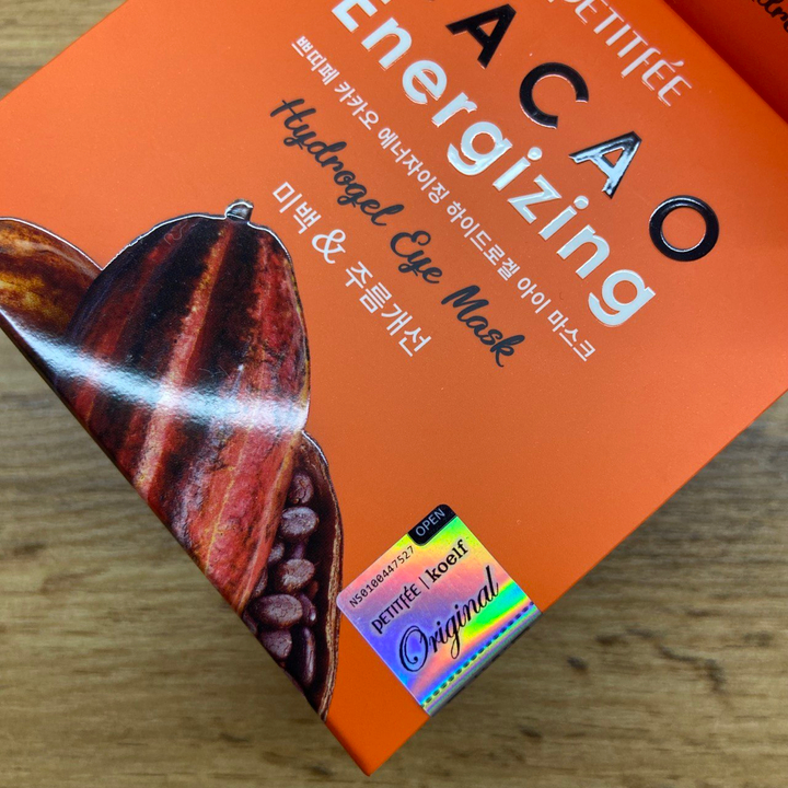 Патчи для век Petitfee & Koelf Cacao Energizing гидрогелевые с охлаждающим экстрактом и экстрактом какао Hydrogel Eye Mask 84 г / 60 шт