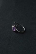 Безразмерное кольцо с аметистом