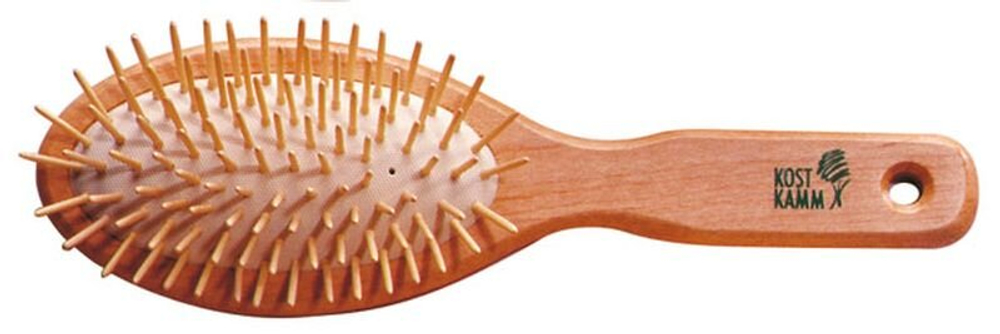 Деревянная щетка-гребень Kost из бука, 9 рядов с деревянными выступами.