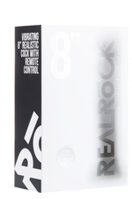 Чёрный вибратор-реалистик Vibrating Realistic Cock 8 - 20 см. (Цвет: черный)