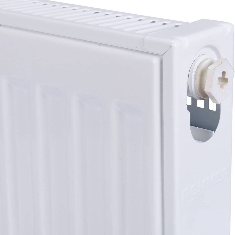 Радиатор панельный профильный ROMMER Ventil тип 11 - 300x400 мм (подключение нижнее, цвет белый)