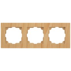 Рамка для розеток и выключателей Intro Accent 6-503-11 на 3 поста, СУ, сосна | Intro