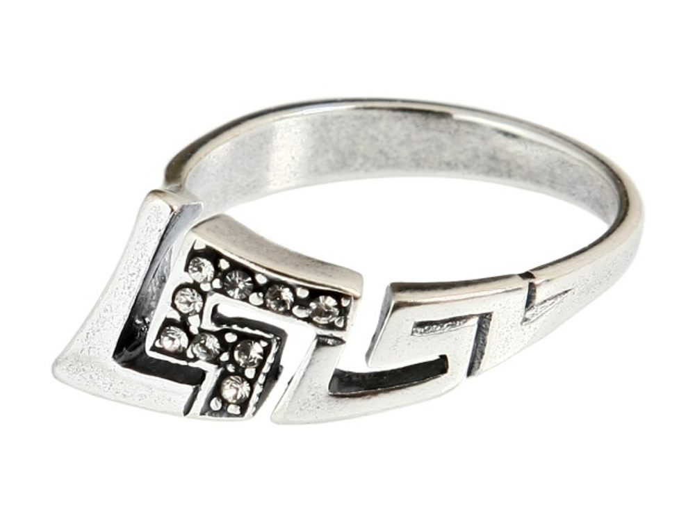 "Сиртаки" кольцо в серебряном покрытии из коллекции "Гауди" от Jenavi