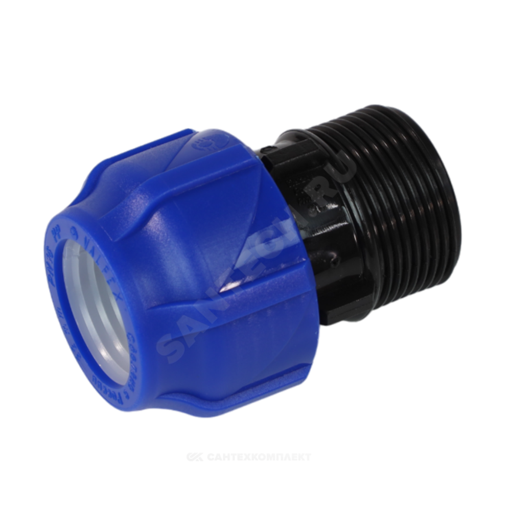 Муфта компрессионная ПЭ Дн 50х1 1/4" НР Ру16 VALFEX 121001150114