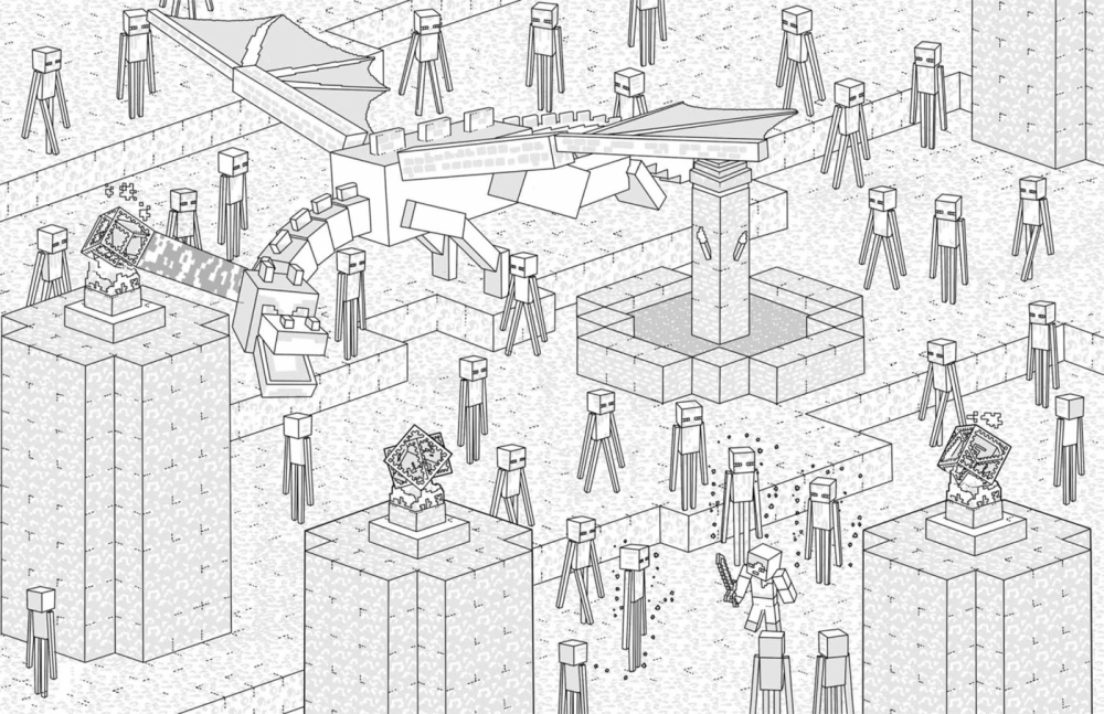 Hachette раскраска по номерам Minecraft - Le livre de coloriage officiel