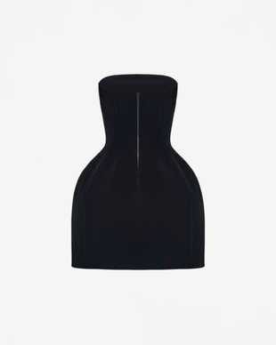 Платье мини корсетного типа из бархата