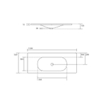Раковина Kerasan Shape 548001*1 накладная 122 см, цвет белый глянцевый