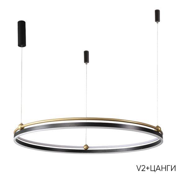 Подвесной светодиодный светильник Crystal Lux Fernando SP88W Led Black/Gold