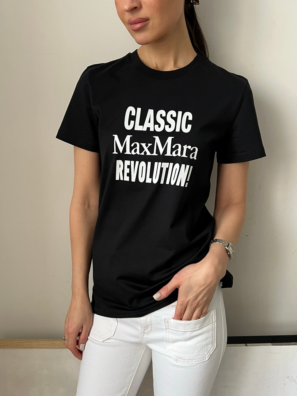 Хлопковая футболка MaxMara, S