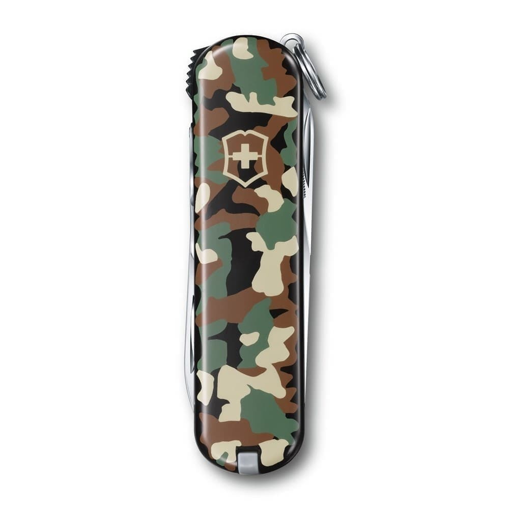 Нож-брелок VICTORINOX NailClip 580, 65 мм, 8 функций, зелёный камуфляж