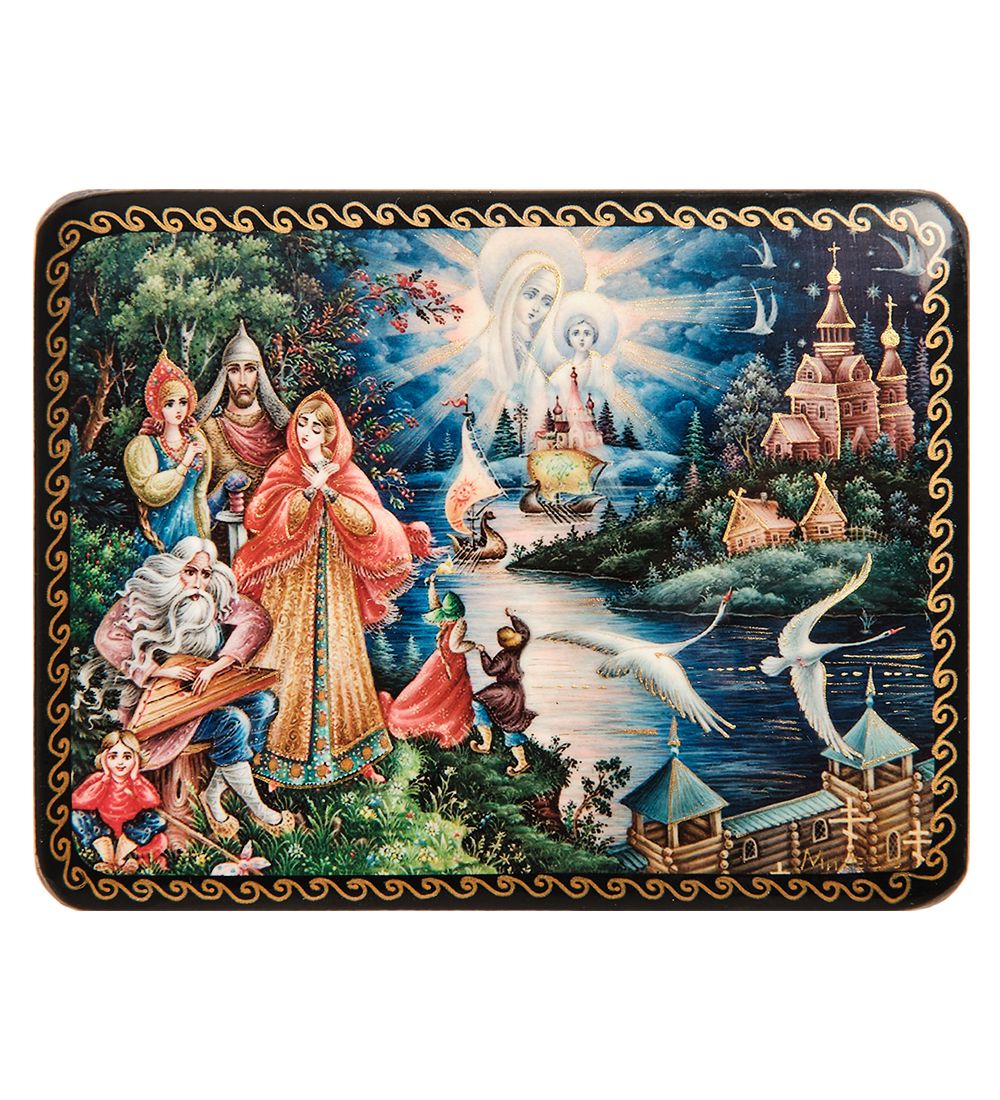 ШК-19/18 Шкатулка в технике декупаж «За Русь Святую» (10х8х3,5)