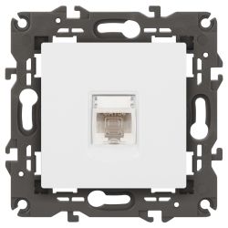Розетка ЭРА Elegance 14-3107-01 информационная RJ45 IP20 белый | Эра Elegance