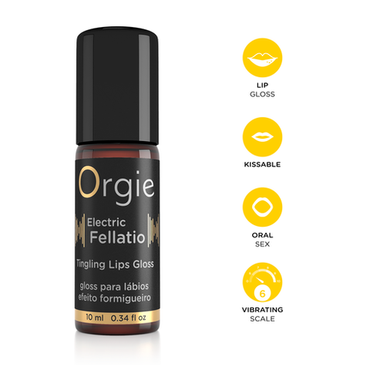 Блеск для губ Orgie Electric Fellatio с вибрирующим эффектом, 10 мл