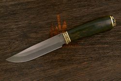 Разделочный нож Игоря Пампуха Модель 007, клинок 145мм, булат легированный, рукоять дерево стаб.