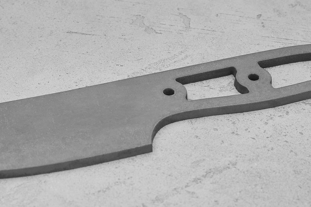 Заготовка для ножа, сталь PGK 3,6мм. Модель "Скиннер-III" с клинком 105мм, ТО 62-63HRC