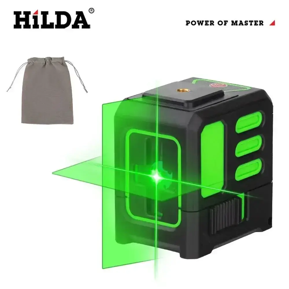 Лазерный уровень , нивелир Зеленыйлуч,2 линии,AA*2