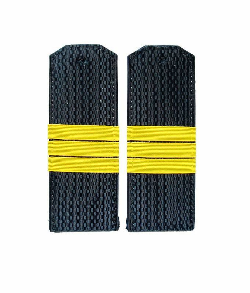 Погоны синие с нашитым желтым галуном Сержант