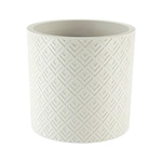 Кашпо ЭТНА D280мм 9,5л с вставкой белый ротанг