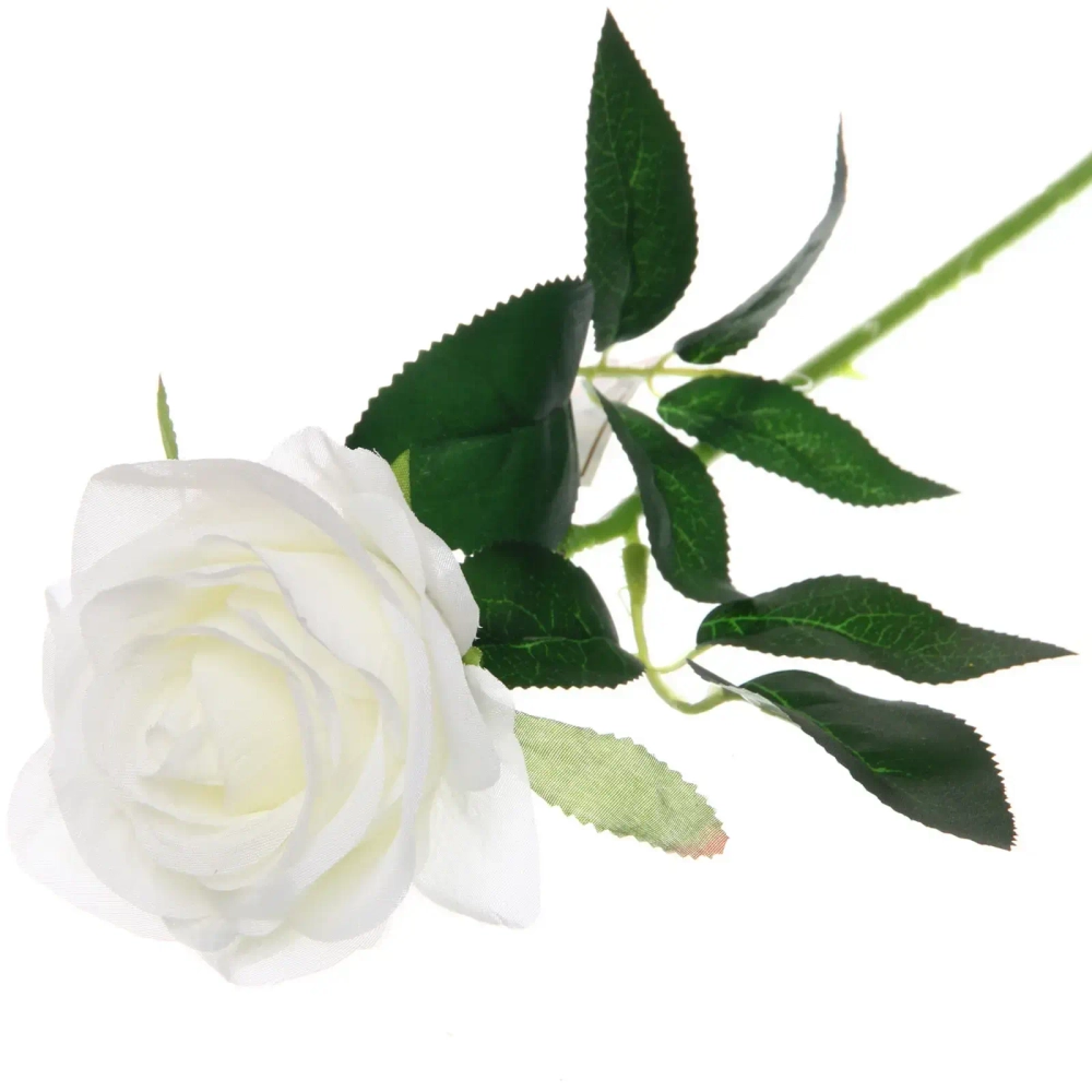 Цветок искусственный 50см «Роза» белая