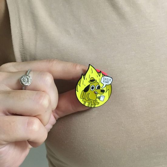 Значок металлический на одежду/Пин. Fine