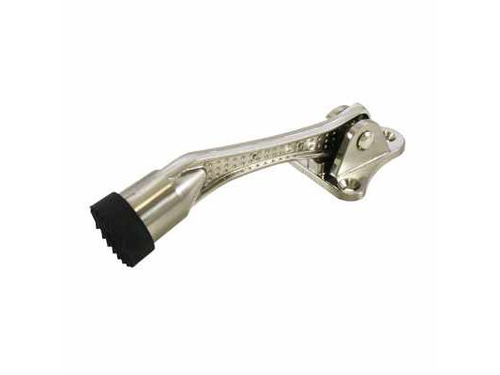 Ограничитель дверной КН-130 SN козья ножка матовый никель Аллюр