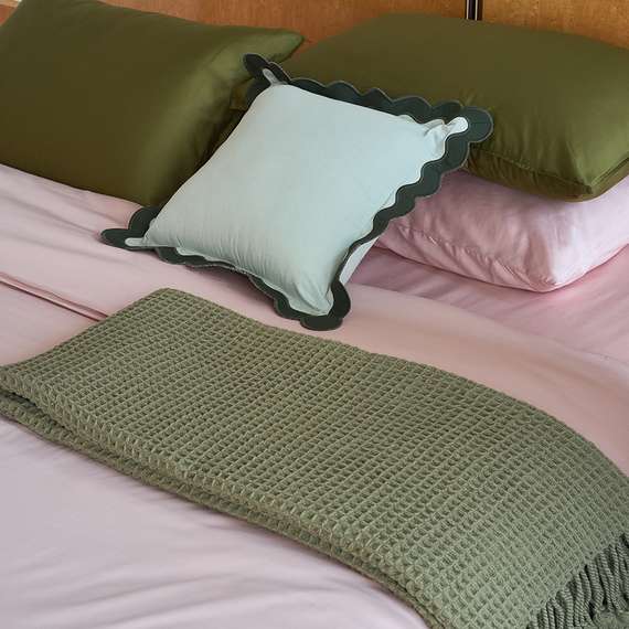 Комплект постельного белья из премиального сатина цвета пыльной розы из коллекции essential, 200х220 см