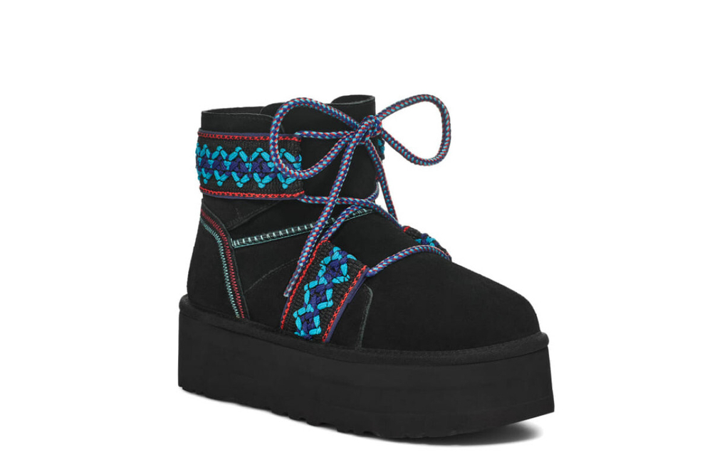 UGG Classic Mini II Braid Platform Black