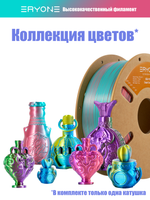 Пластик Eryone Silk PLA Dual-Color 1.75mm, 1KG/roll Teal & Orange Red