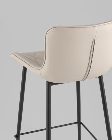 Стул барный Vault экокожа серый