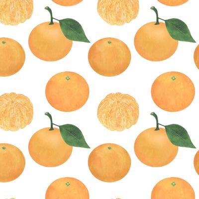 Мандарины акварель