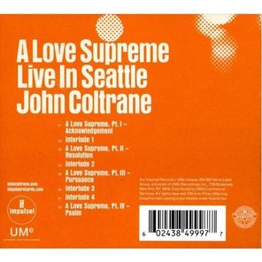 John Coltrane / A Love Supreme (Live In Seattle)(CD)