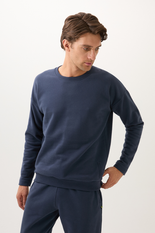 Мужской свитшот Retro Blue темно-синий