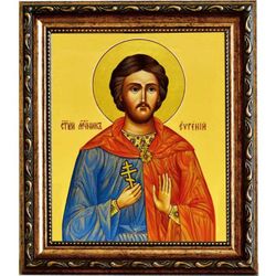 Евгений Мелитинский мученик. Икона на холсте.
