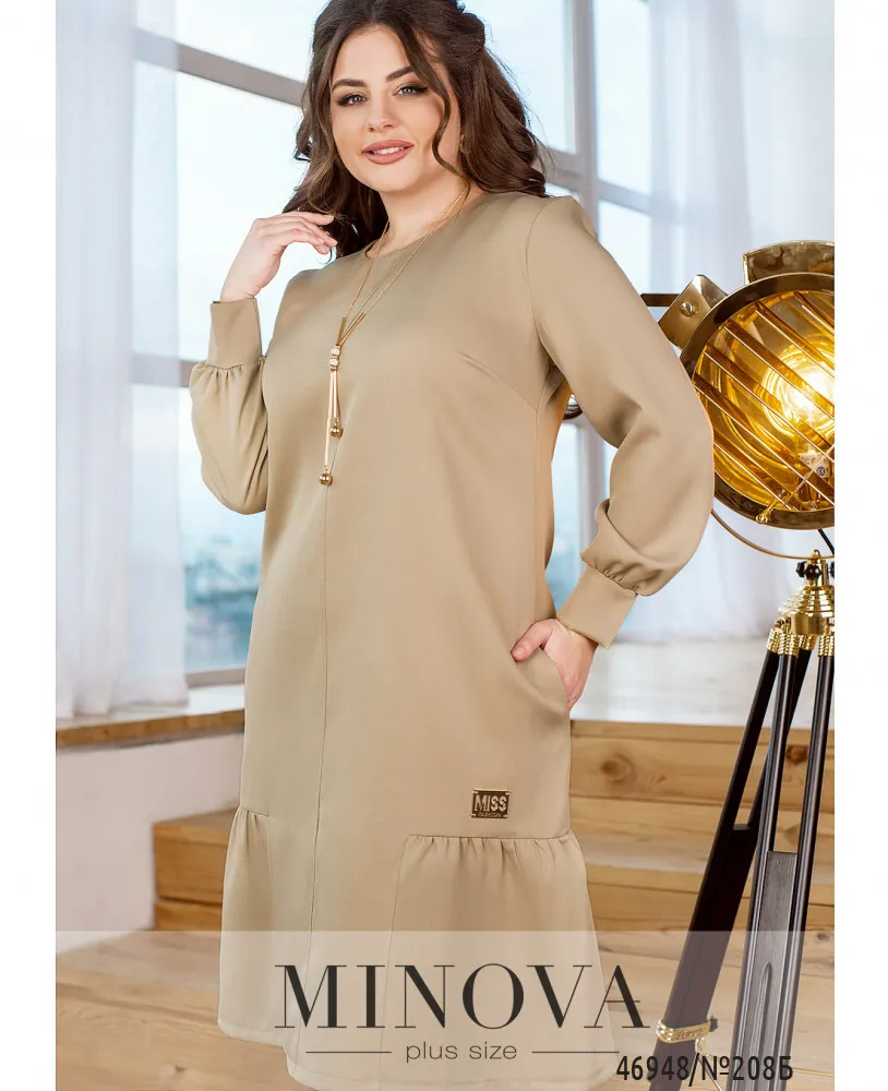 Платье 208Б-бежевый Minova
