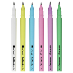 Набор гелевых ручек "Brilliant Pastel" 6шт., 6цв., 0,8мм, корпус ассорти, Berlingo