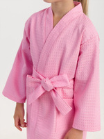 Халат вафельный детский 32 розовый