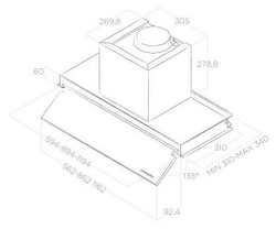 Встраиваемая вытяжка Elica BOXIN NO DRIP IX/A/90