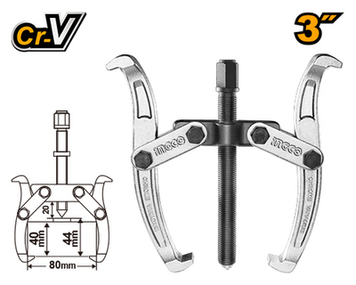 Съемник с двумя захватами 75мм INGCO HGP08023 INDUSTRIAL