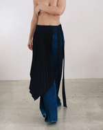 Фартук плиссе "Как у Киркорова" в черном