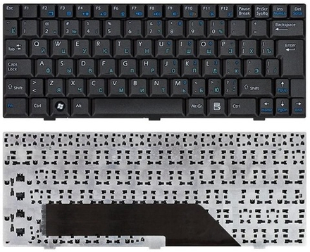 Клавиатура для ноутбука MSI Wind U90 U100 U110 U120 Mini 1210 E1210 RoverBook Neo U100WH Series Black Че
