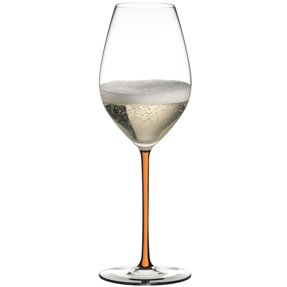 Fatto a Mano - Фужер Champagne Wine Glass 445 мл хрустальное стекло с оранжевой ножкой (stemglass)