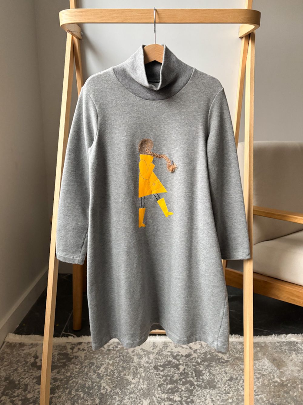 Хлопковое платье свитер Il Gufo, 128