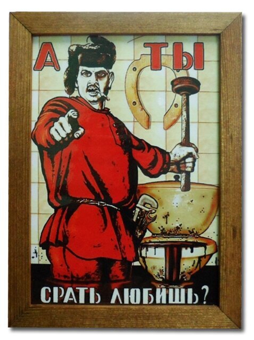 Рамка "А ты ср*ть любишь?!" ПРС067